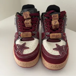 Red Wine Star Unisex Burgundy Red Fashion Skate Sneakers Men 5.5. Women 7 thumbnail 7