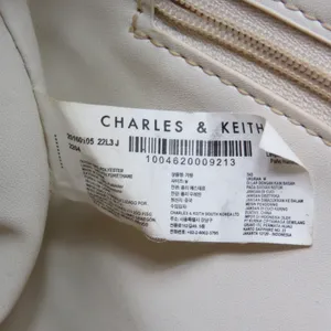 Charles & Keith Cream Tweed Asymmetrical Shoulder Bag thumbnail 10