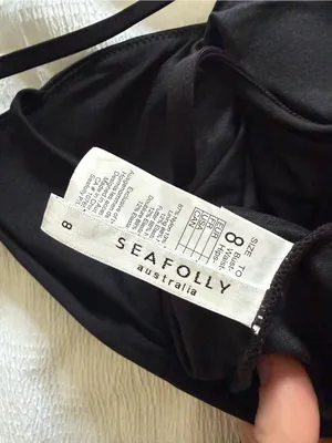 NWOT Seafolly Active Multi Rouleau One-Piece Black Criss Cross 8 Black Swimsuit thumbnail 8