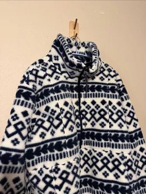 Duluth‎ Trading Co Pile Hi Fleece 1/4 Zip Mockneck Pullover Women's Size Large thumbnail 3