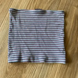 Brandy Melville Striped Ribbed Tube Top Blue Pink White Y2K One Size thumbnail 2