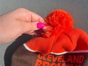 Cleveland‎ Browns '15 Sport Knit beanie nfl winter hat brown orange pompom thumbnail 5