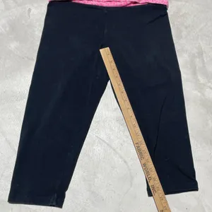 Victoria's Secret PINK Women's Y2K Fold Over Yoga Pants Pink Sparkle SZ M Capri thumbnail 8