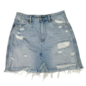 Abercrombie & Fitch Zoe Natural Rise Vintage A-Line Denim Jean Skirt Light Wash thumbnail 1