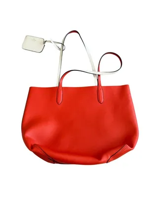 KATE SPADE Orange Creamsicle Reversible Shoulder Tote Bag thumbnail 2