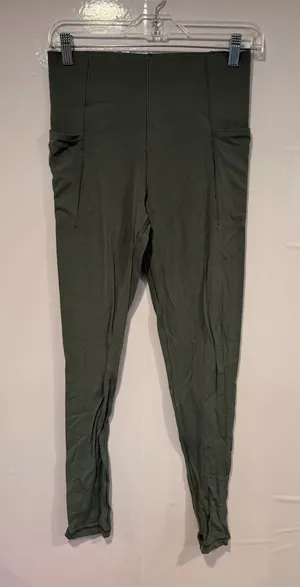 High-Waist Aerie‎ real me longer inseam Olive Green Athletic Leggings thumbnail 1