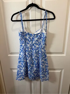 Beginning Boutique Penny Lane Blue Floral Print Mini Dress US 4 thumbnail 9
