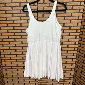 Offline By Aerie You Serve White‎ Pleated Dress With Built In Shorts Size XL thumbnail 2