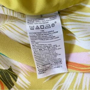 Banana Republic Tropical Feather Print Yellow Tank‎ Top Sleeveless Women S thumbnail 6