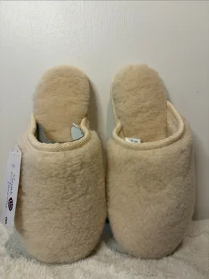Secret Treasures NWT Fluffy Scuff Slippers Wool Blend Moisture Wicking SZ 8 thumbnail 2