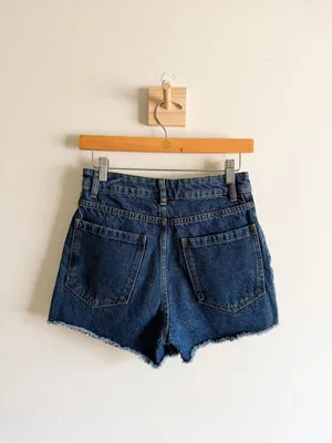 Anthro Farm Rio Ultra High-Rise Crochet Denim Shorts Size 26 thumbnail 6