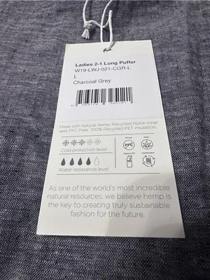 Hoodlum Women's Gray Insulated 2 in 1 Hooded Long Puffer Coat - NWT - Size L thumbnail 11