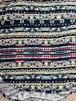Lightweight women's tank top with a colorful tribal stripe pattern thumbnail 5