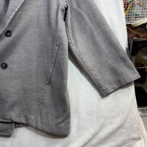 Free People S Oversized‎ Double Breasted Knit Blazer Jacket Gray Minimal Winter thumbnail 7
