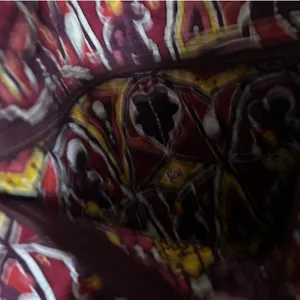 Stephanie Dawn‎ Floral Burgundy Yellow Crossbody Bag Adjustable Strap thumbnail 6