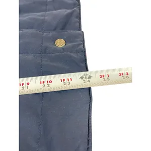 Denim & Company M Quilted Blue Floral Print Puffy Vest Pocketed Snap Button thumbnail 9