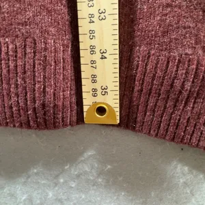 3275 | Y2K Abercrombie & Fitch Henley Sweater Dress Burgundy Women S thumbnail 4