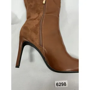 Womans Stiletto Otk Boots Size 9 Brown 1/4 Zip Pointed Toe NWOT thumbnail 3