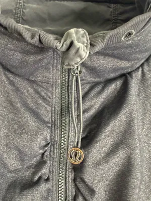 Lululemon Reversible Zip Jacket Gray Ruched Yoga Jacket Size 10 thumbnail 7