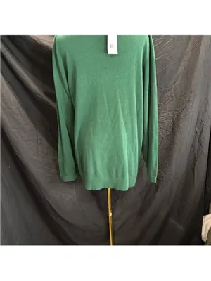 Kim Rogers Green Crewneck Sweater with Red Sequin Cardinals thumbnail 3