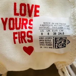 Converse platform shoes. Love fearlessly on the side & small heart on the back. thumbnail 8