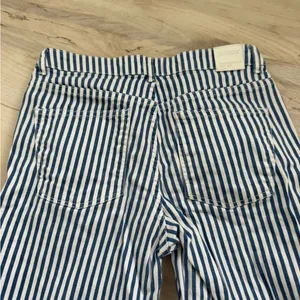 Pimkie Striped Straight Leg Jeans - Blue and White thumbnail 3