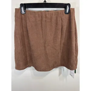 Halara AuraCord Cloud Brown Corduroy Skirt with Built-in Shorts Women M Long NWT thumbnail 2