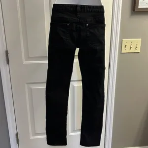 Free People Black Vertical Textured Straight 5 Pocket Button/ZipUp Jeans-Size 29 thumbnail 3