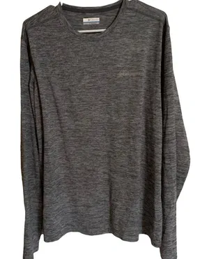 Columbia Shirt‎ Gray L Women Long Sleeve Crew Neck Activewear Hiking Outdoor thumbnail 1