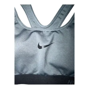 Nike Pro Gray Padded Sports Bra, Medium thumbnail 4