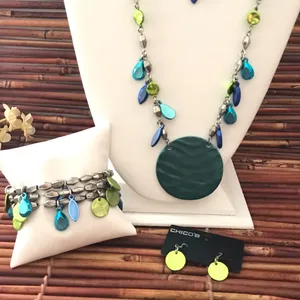 Chico’s 3 Piece Set Necklace Bracelet & Earrings thumbnail 2