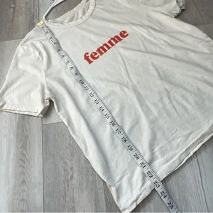 Cotton Femme Tshirt ese o ese graphic print womens Cream (large) casual thumbnail 6
