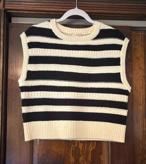 Hem & Thread Striped Sweater Vest thumbnail 1