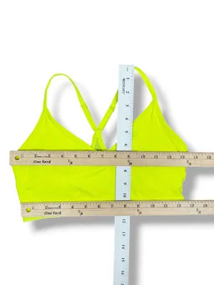 Athletic Works Racer‎ Back Sports Bra Neon Yellow Medium thumbnail 10