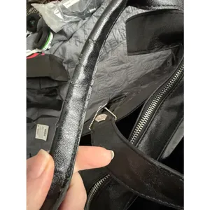 DKNY Black Patent Leather Large Zip Tote Shoulder Bag Work Travel Purse thumbnail 4