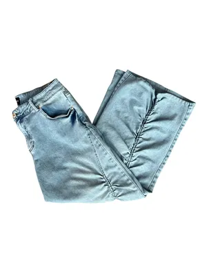 Retrofete Women’s Giselli Low Rise Ruched Wide Leg Jeans Vintage Celeste Wash 27 thumbnail 13