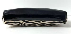 White House Black Market Zebra Calf Hair Leather Clutch thumbnail 6