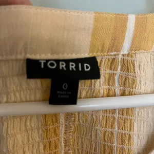 Torrid Yellow Stripe Button Smocked Tank Baby Doll thumbnail 7