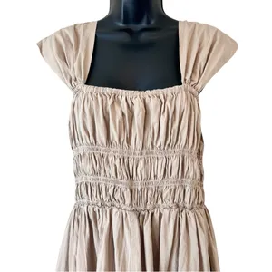 Tuckernuck POMANDER PLACE Noah Smocked Cotton Midi Dress thumbnail 3