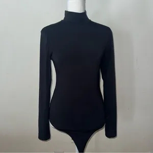 Abercrombie & Fitch Black Long Sleeve Bodysuit thumbnail 3