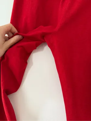 Beyond Yoga Spacedye Caught in the Midi High Waisted Leggings in Holly Red Large thumbnail 5
