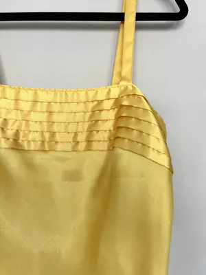 Vintage Silk Top Yellow Size M thumbnail 5
