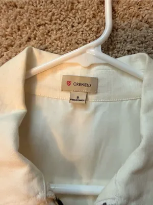 Daniel Cremieux Cream Sleeveless Zip-Front Linen-Blend Dress thumbnail 3