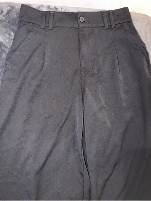 American Eagle Outfitters Super High Rise Wide Leg Pant in Black Size 6 Regular thumbnail 5