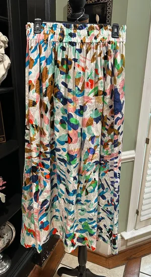Anthropologie Marie Oliver Abstract Brushstroke Maxi Skirt – Multicolor – Size Small thumbnail 1