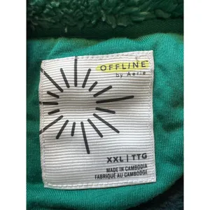 Aerie OFFLINE Green Black Plaid Quarter Zip Fleece‎ Pullover XXL/TTG thumbnail 11