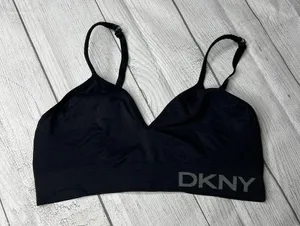 DKNY Black Wireless Seeamless Bralette No Padding Size Medium thumbnail 2