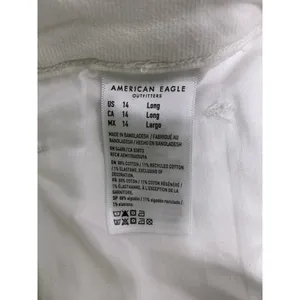 Womans Excellent Condition American Eagle Stretch Mom White Jeans 14 L thumbnail 5