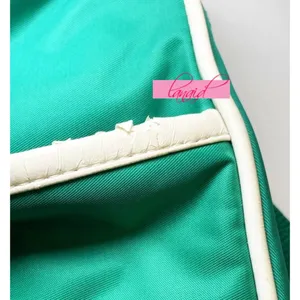 Puma VINTAGE Shoulder Bag Crossbody Green Ivory Bookbag Gym Weekend Zip Tote thumbnail 4