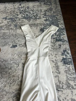Lulus white cross back jumpsuit  thumbnail 3